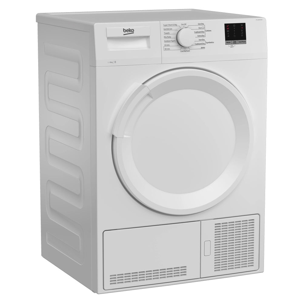 Beko DTLCE80051W 8kg Condenser Tumble Dryer with Sensor Programmes White