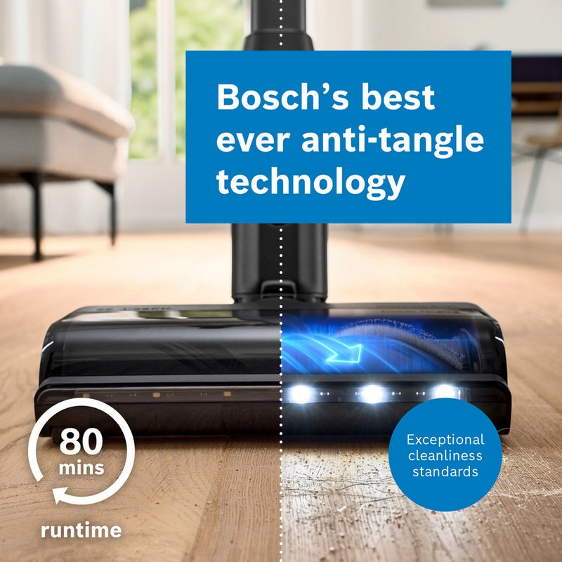 Bosch BBS1041GGB Unlimited 10 Cordless Vacuum Cleaner up to 80 Minutes Runtime Graphite