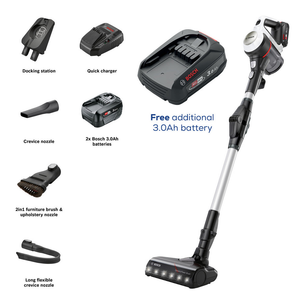 Bosch BCS712GBKIT Unlimited 7 Auto Detect Cordless Vacuum Cleaner Plus Additional Battery