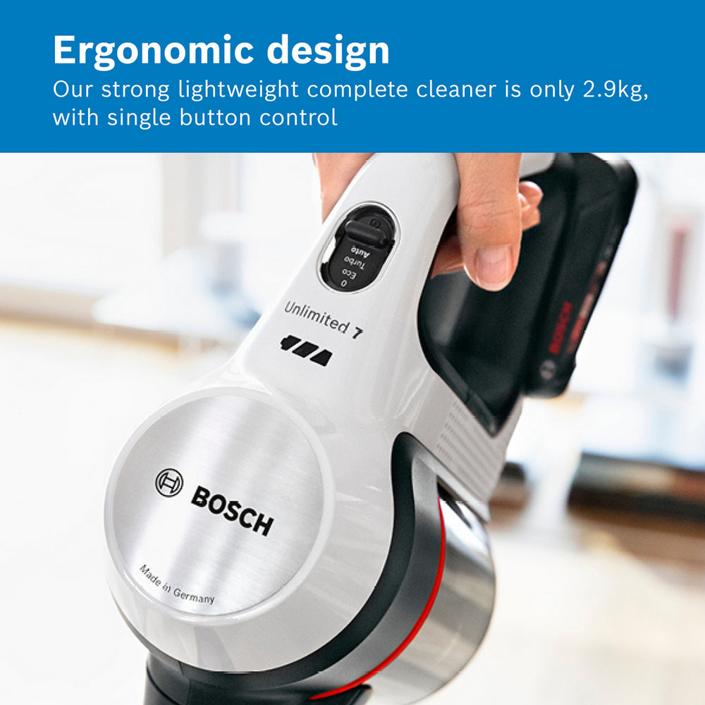 Bosch BCS712GBKIT Unlimited 7 Auto Detect Cordless Vacuum Cleaner Plus Additional Battery