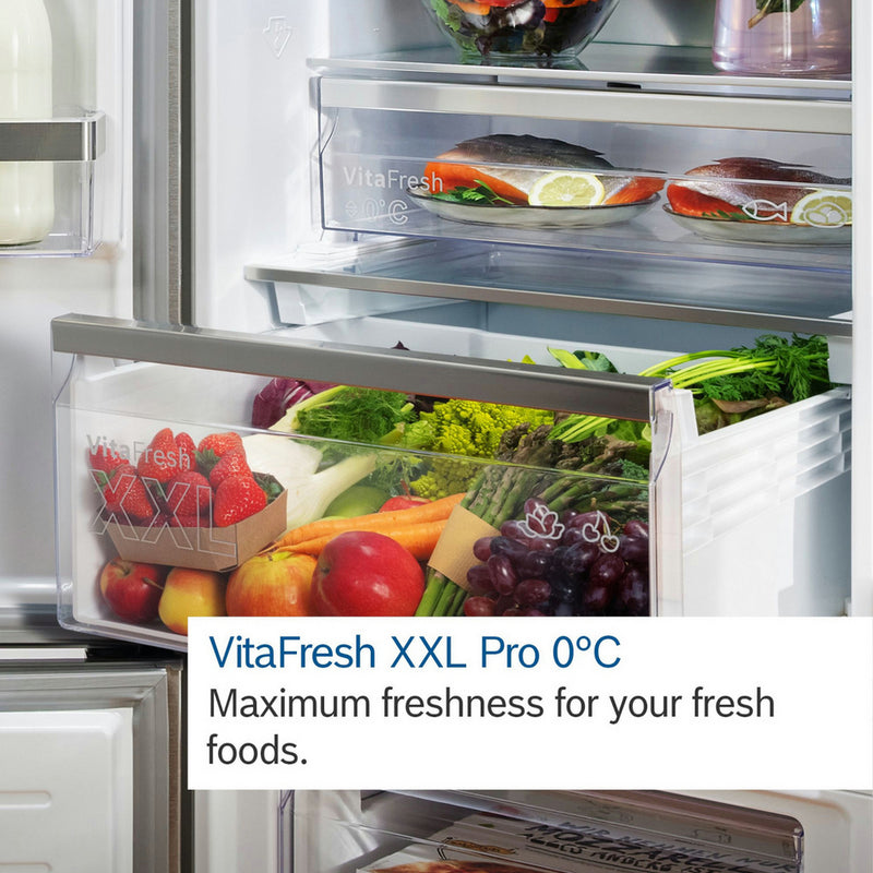 Bosch KGN392LAFG Series 4 Freestanding Fridge Freezer 60cm No Frost Stainless Steel