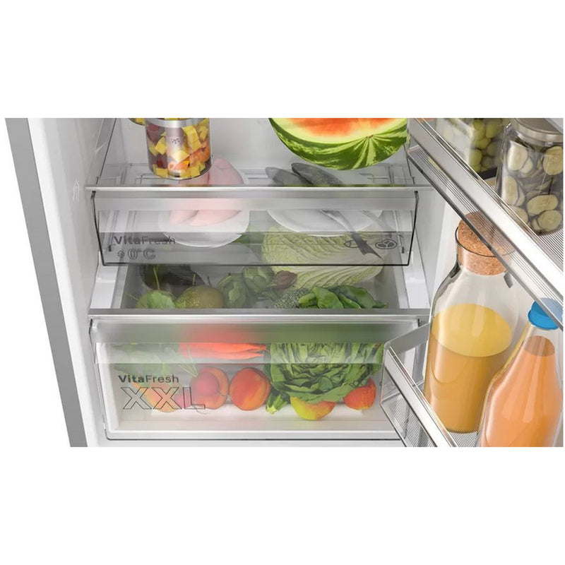 Bosch KGN392LDFG Serie 4 Free-standing fridge-freezer with freezer at bottom 203 x 60 cm Inox-look