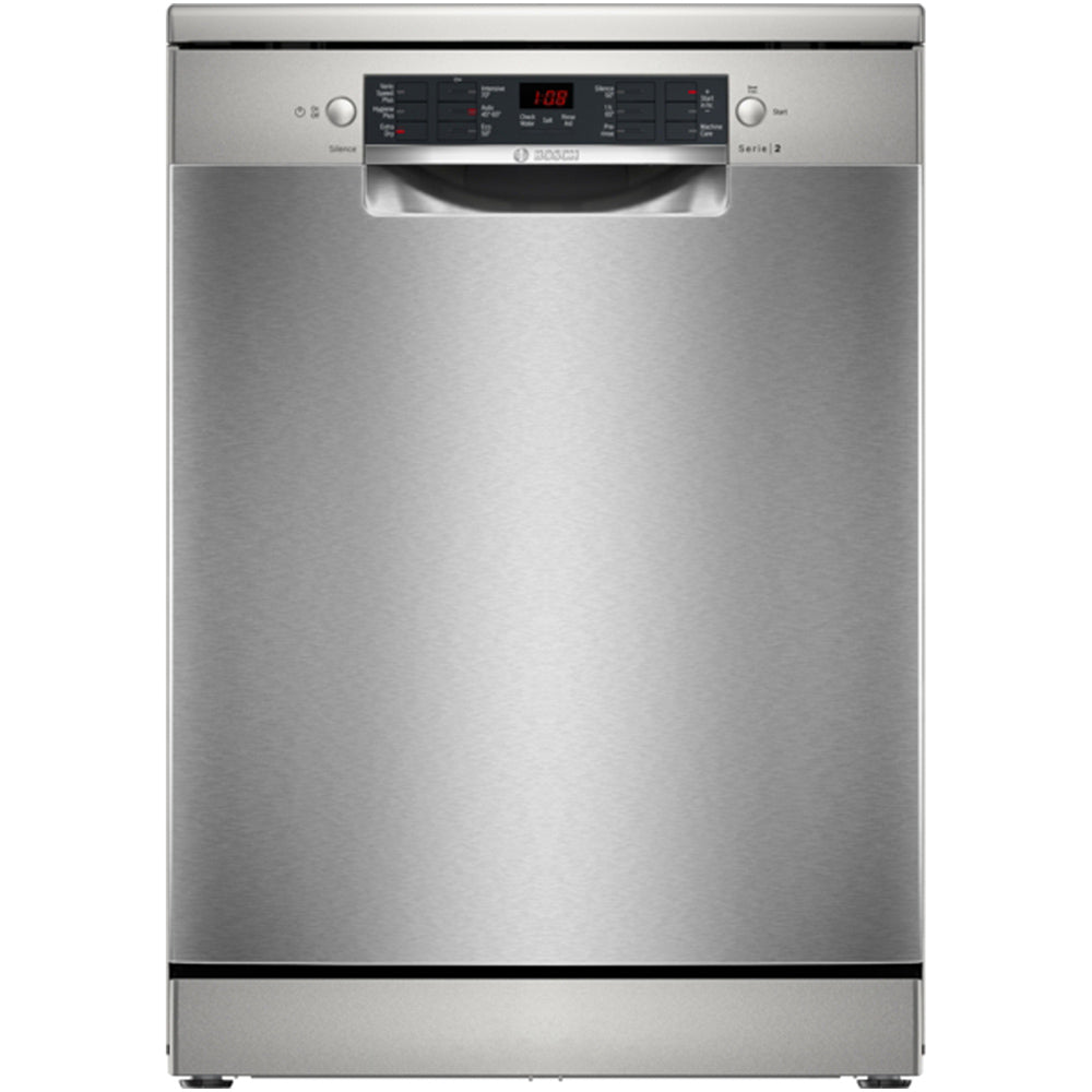 Bosch SMS26AI08G Series 2 Freestanding Dishwasher 60cm Brushed Steel with 12 Place Settings