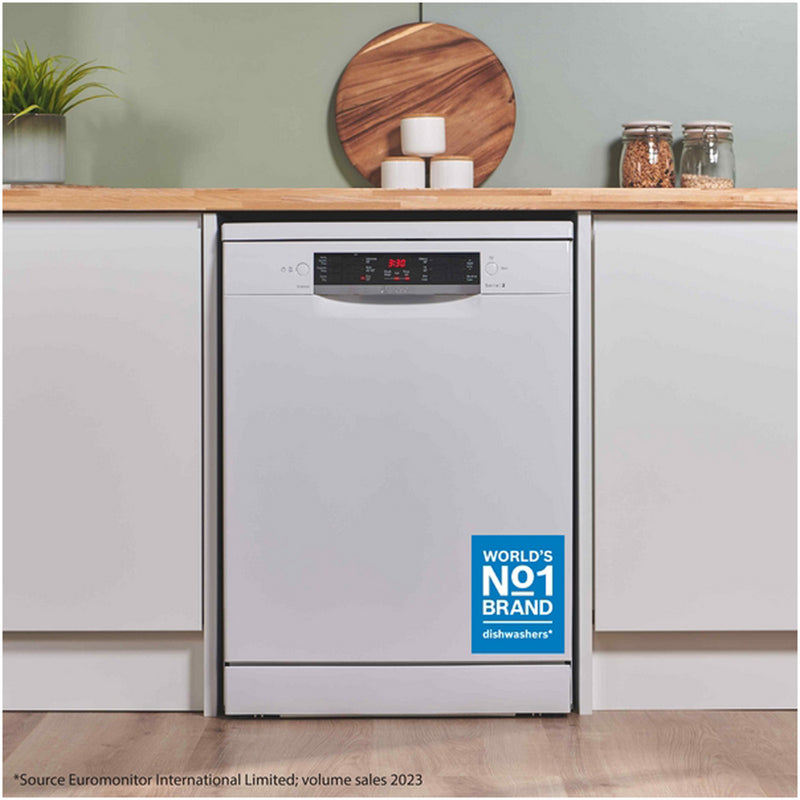 Bosch SMS26AW08G Series 2 Freestanding Full Size Dishwasher 60cm with 12 Place Settings White