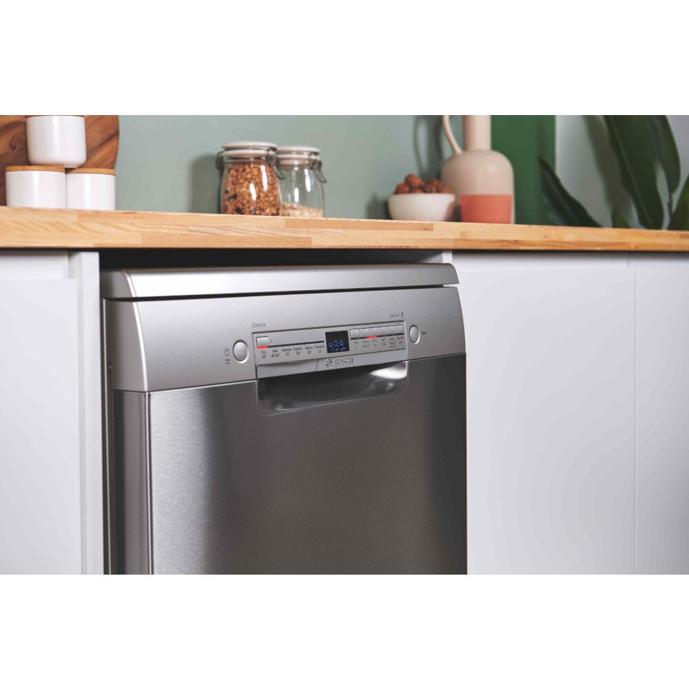 Bosch SMS2HVI67G Series 2 Freestanding 60cm Full Size Dishwasher with 14 Place Settings Silver