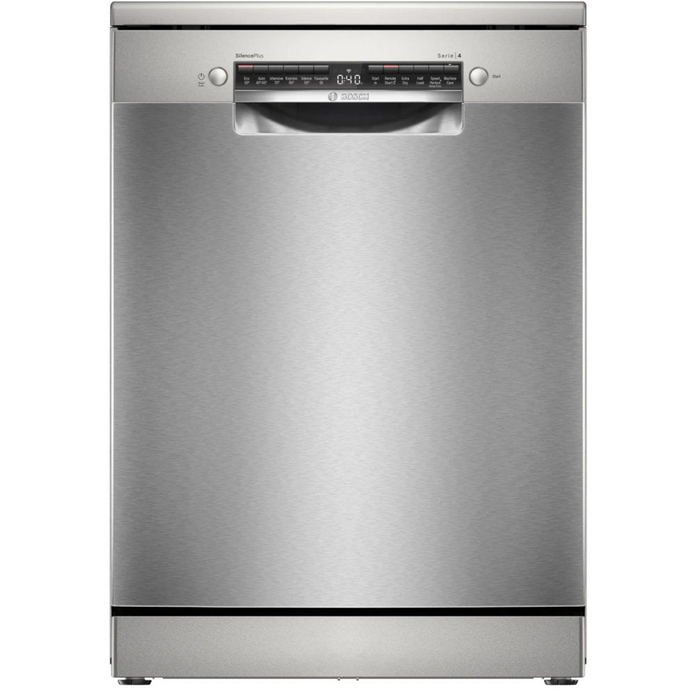 Bosch SMS4EKI06G Series 4 Freestanding 60cm Full Size Dishwasher 13 Place Settings Silver