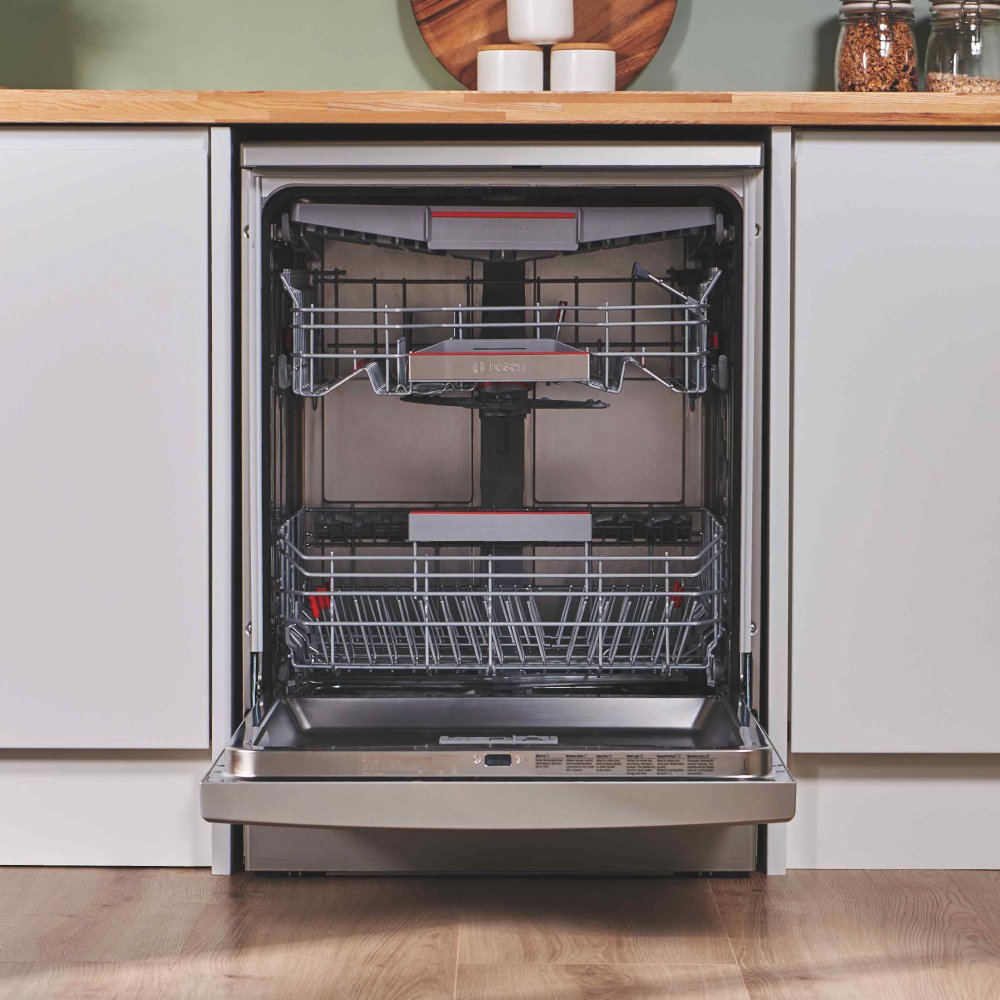 Bosch SMS6TCI01G Series 6 Freestanding 60cm Full Size Dishwasher with 14 Place Settings Silver Inox