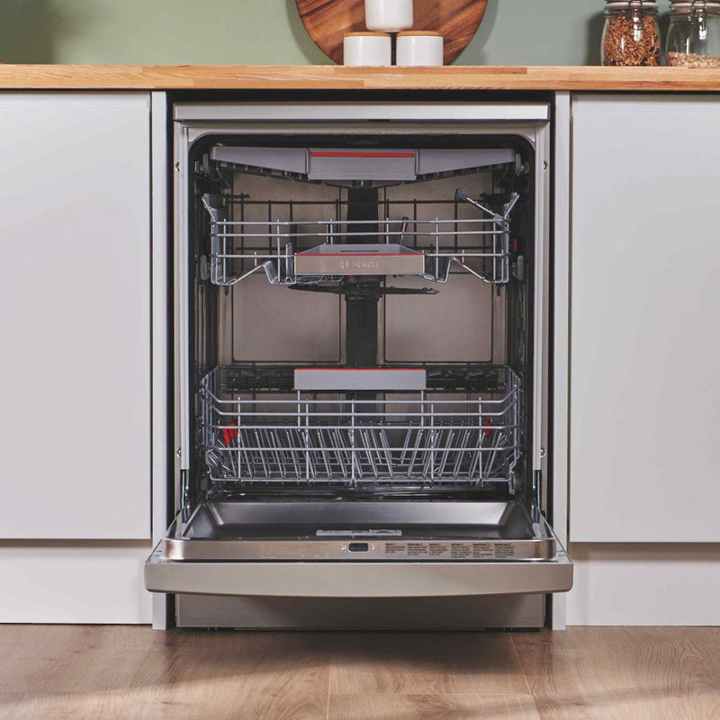 Bosch SMS6TCI01G Series 6 Freestanding 60cm Full Size Dishwasher with 14 Place Settings Silver Inox