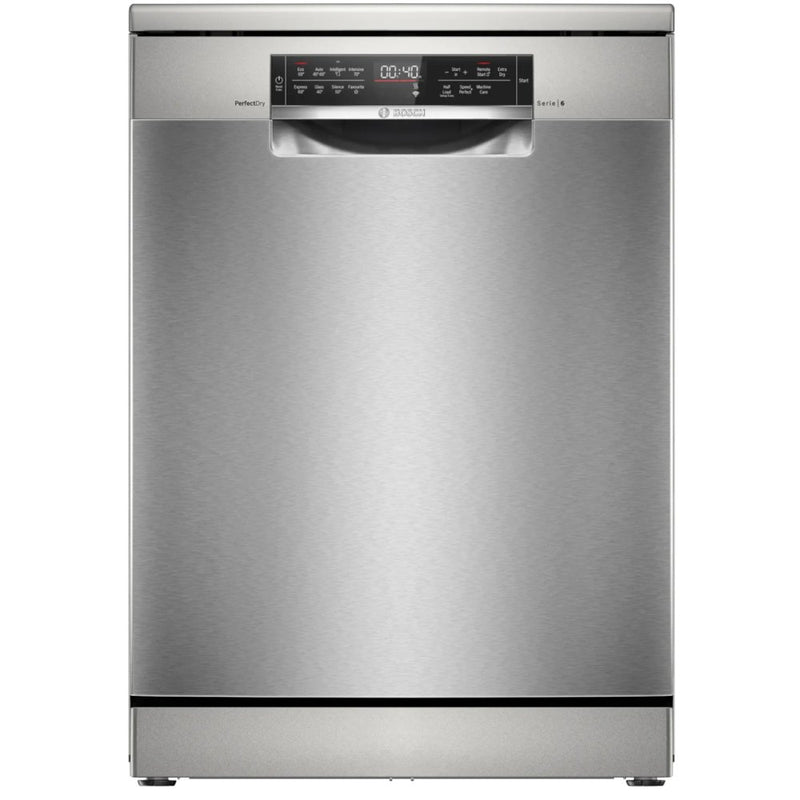 Bosch SMS6TCI01G Series 6 Freestanding 60cm Full Size Dishwasher with 14 Place Settings Silver Inox