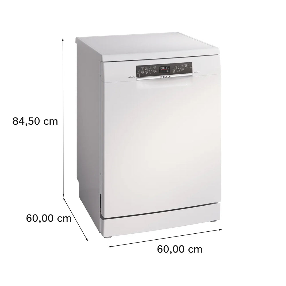 Bosch SMS6TCW01G Series 6 Freestanding 60cm Full Size Dishwasher with 14 Place Settings White