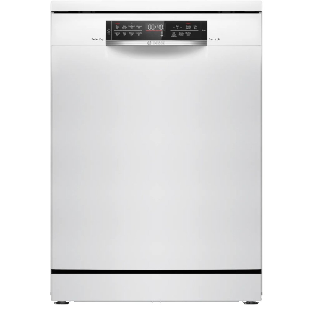 Bosch SMS6TCW01G Series 6 Freestanding 60cm Full Size Dishwasher with 14 Place Settings White