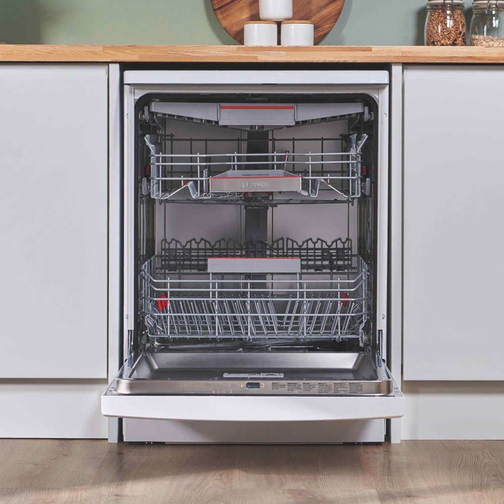 Bosch SMS6TCW01G Series 6 Freestanding 60cm Full Size Dishwasher with 14 Place Settings White