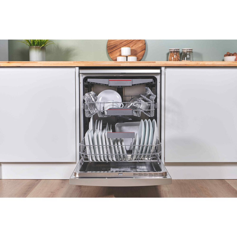 Bosch SMS6ZCI10G Series 6 Freestanding 60cm Full Size Dishwasher with 14 Place Settings Silver Inox