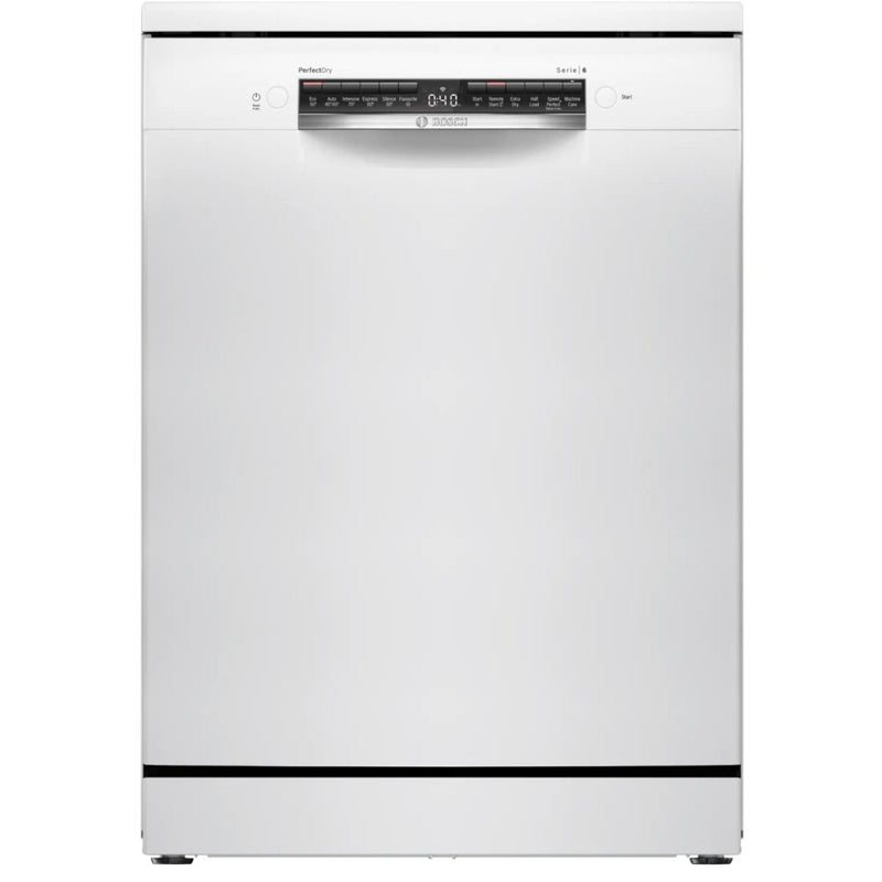 Bosch SMS6ZCW10G Series 6 Freestanding 60cm Full Size Dishwasher with 14 Place Settings White