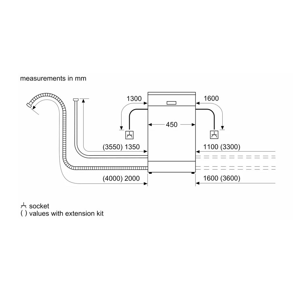 Bosch SPS4HMI49G Series 4 Slimline 45 cm Freestanding Dishwasher with 10 Place Settings Silver