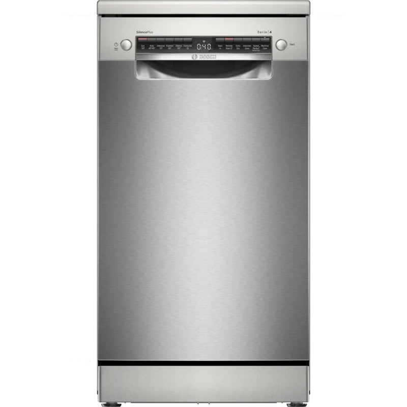 Bosch SPS4HMI49G Series 4 Slimline 45 cm Freestanding Dishwasher with 10 Place Settings Silver