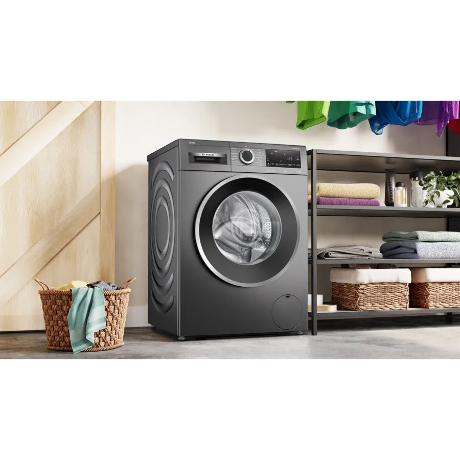 Bosch WGG244FCGB Series 6 i-Dos 9kg 1400 Spin Freestanding Front Loader Washing Machine Grey