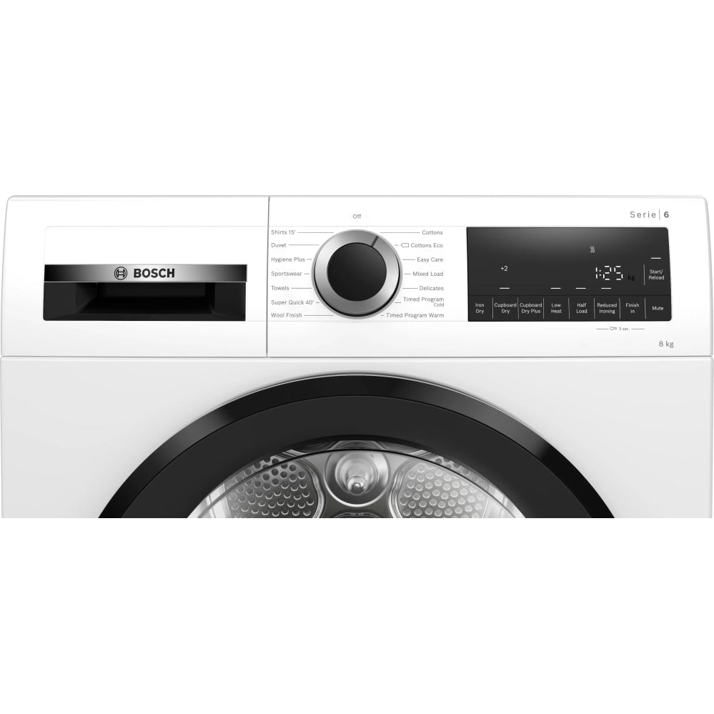 Bosch WPG23108GB Series 6 8kg Freestanding Condenser Tumble Dryer White