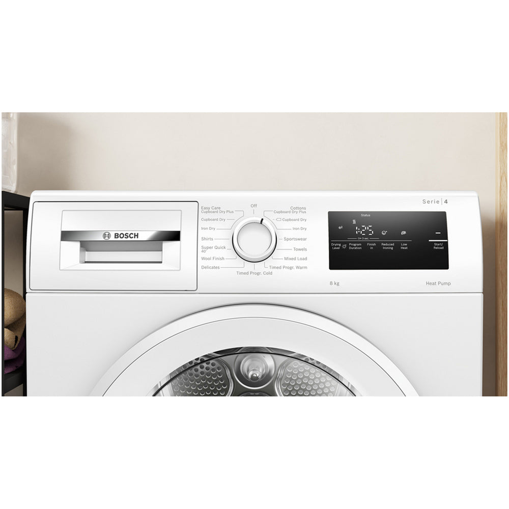 Bosch WTH85225GB Series 4 8kg Heat Pump Tumble Dryer White