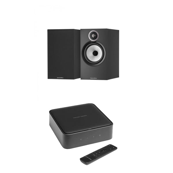 Harman Kardon Citation Amp with Bowers & Wilkins 606 S3 Bookshelf Speakers Package Black