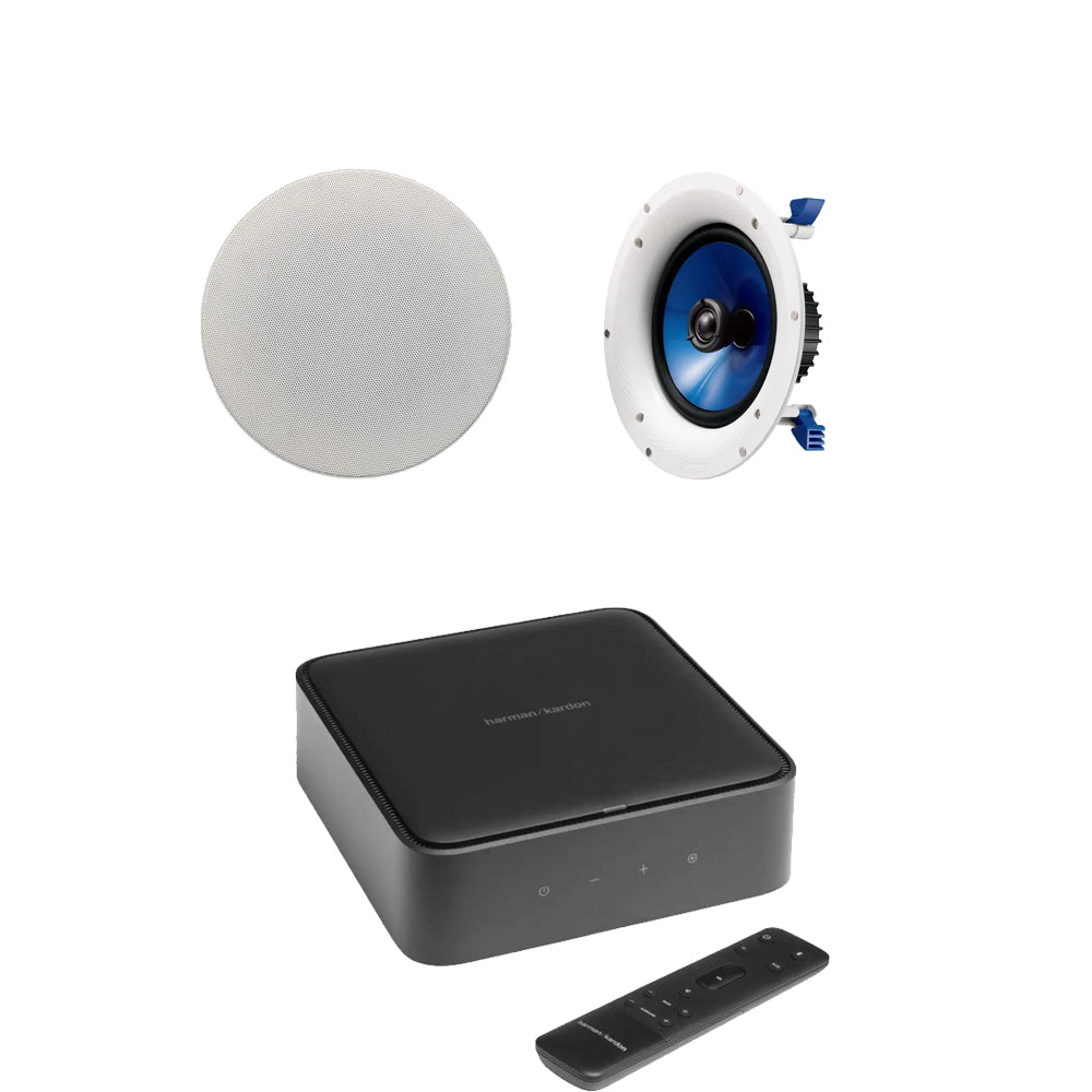 Harman Kardon Citation Amp with Yamaha NSIC800 In-Ceiling Speakers in White Pair Package