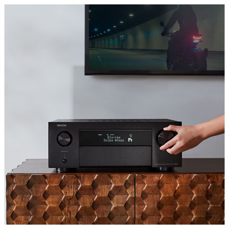 Denon AVC-X4800H 9.4 Ch 200W 8K Dolby Atmos and DTS:X AV Amplifier with HEOS Built-in Black CLEARANCE