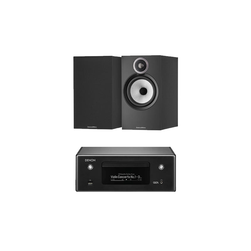 Denon CEOL N10 RCDN10 HiFi Network CD Receiver with Bowers & Wilkins 606 S3 Speakers Black