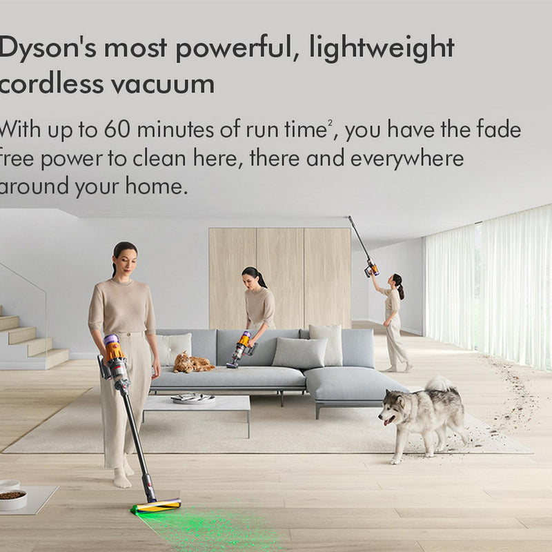 Dyson V12 Detect Slim Absolute Cordless Vacuum Cleaner with Detail Cleaning Accessory Kit Yellow Nickel V12-2023KIT