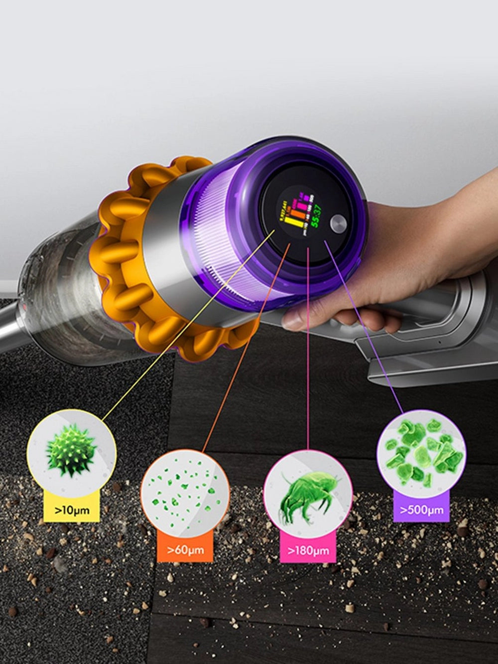 Dyson V15 Detect Absolute Cordless Stick Vacuum Cleaner up to 60 Minutes Run Time Yellow 2024 CLEARANCE