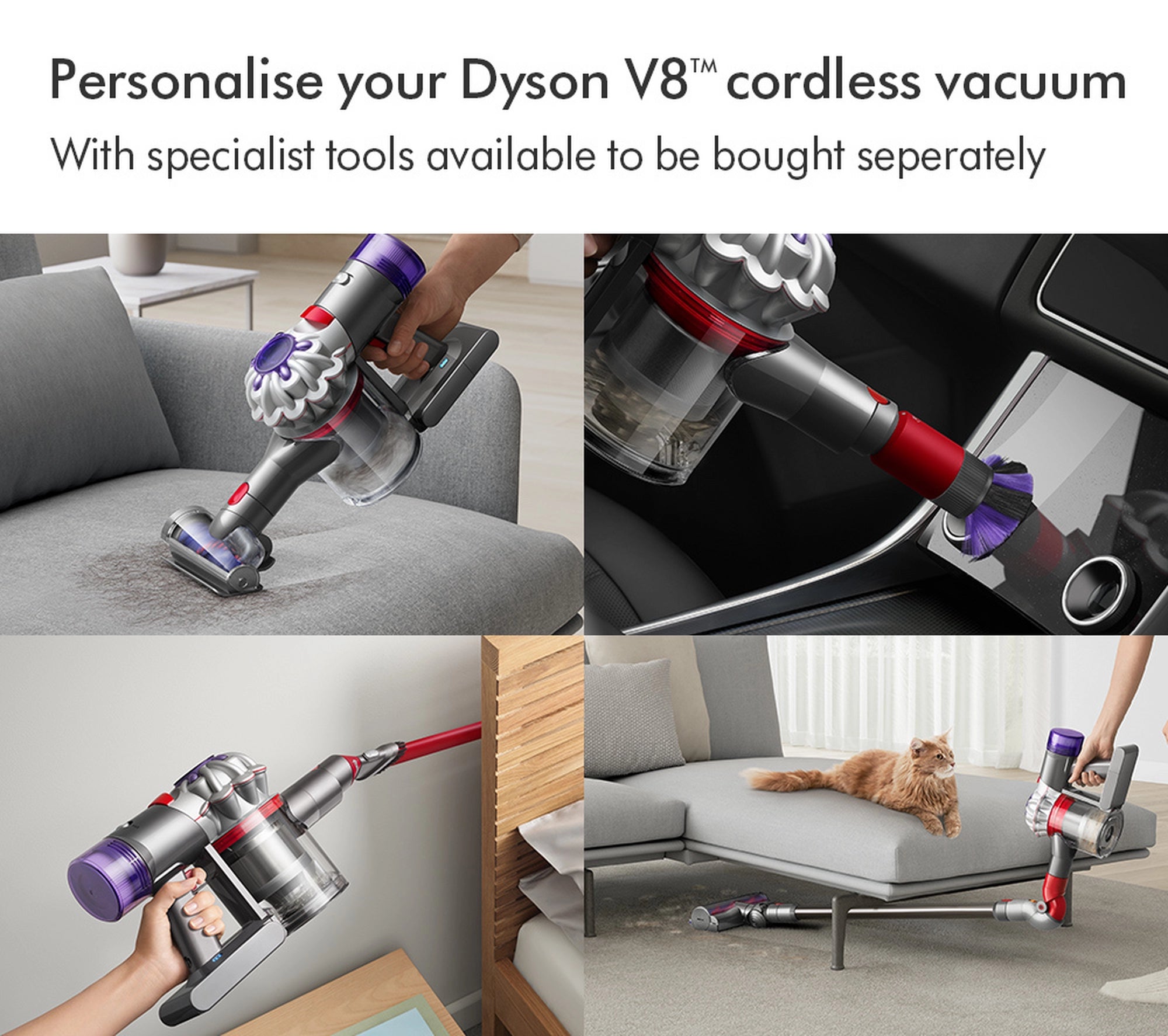 Dyson V8 Advanced Cordless Stick Vacuum Cleaner with Furniture Cleaning Kit V8ADVANCED24KIT