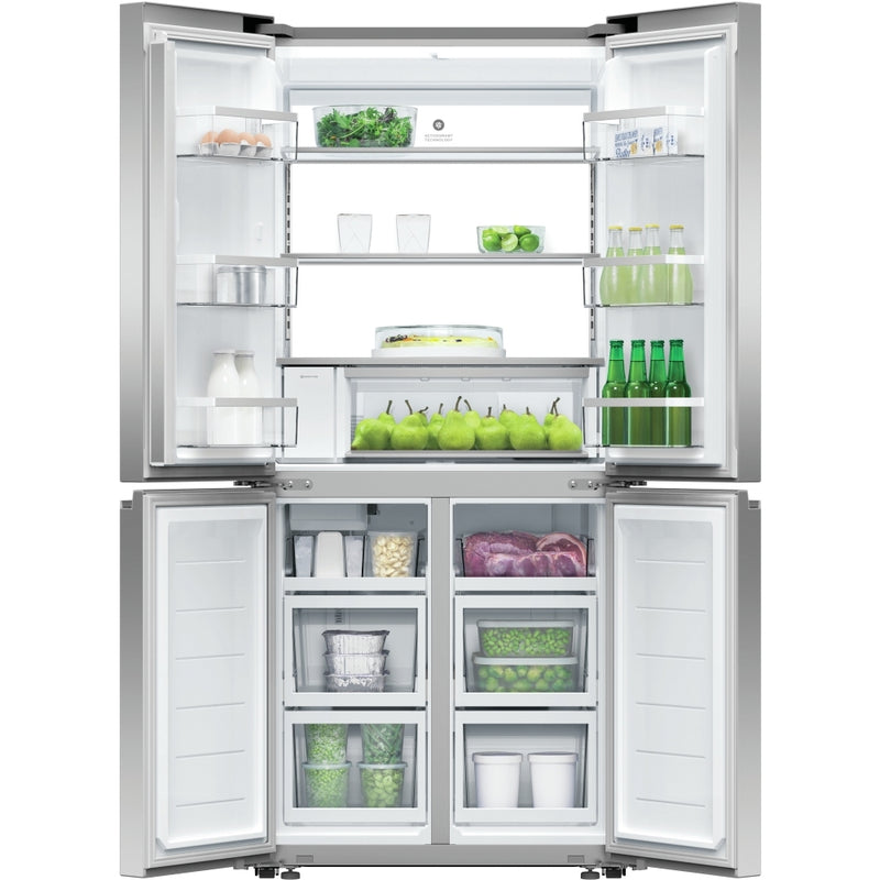 Fisher and Paykel RF500QNUX1 Series 7 Freestanding Plumbed-In American Fridge Freezer Stainless Steel