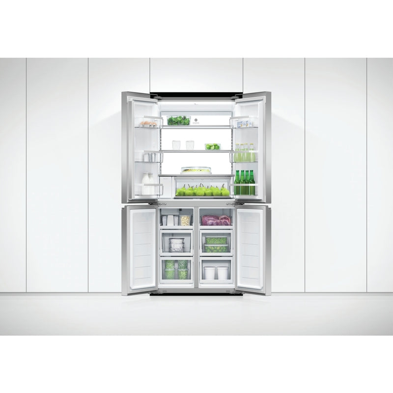 Fisher and Paykel RF500QNUX1 Series 7 Freestanding Plumbed-In American Fridge Freezer Stainless Steel