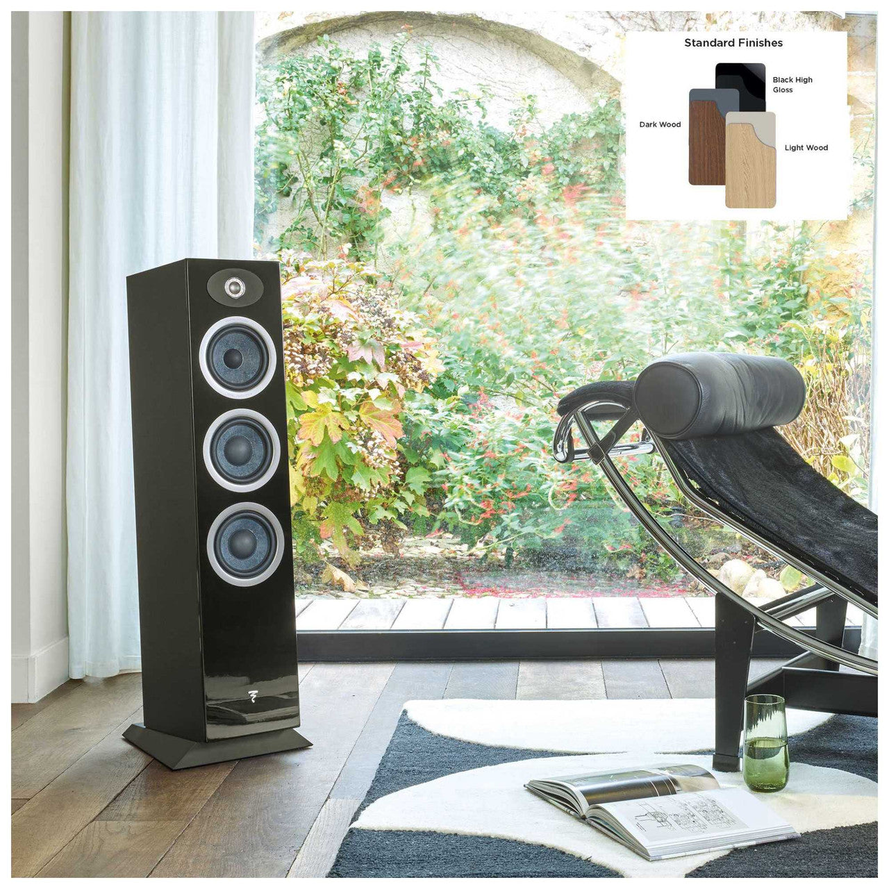 Focal Theva N2 Compact Floor Standing Speakers Pairs Dark Wood