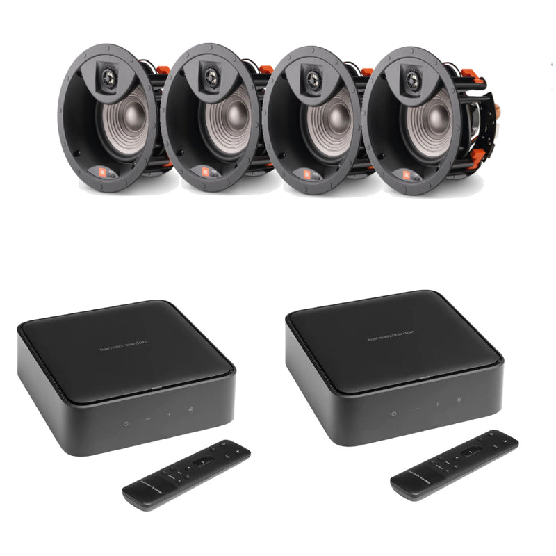 Harman Kardon 2 Citation Amps with 4 JBL Studio 26IC In Ceiling Speakers Multiroom Package