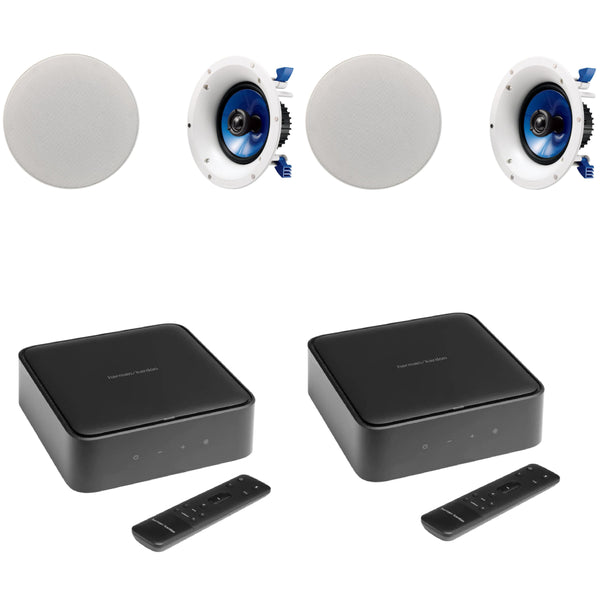 Harman Kardon 2 Citation Amps with 4 Yamaha NSIC600 In-Ceiling Speakers Multi Room Package