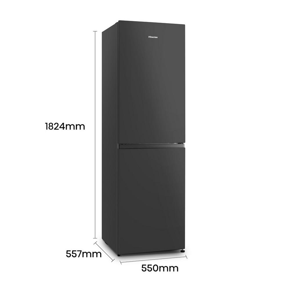 Hisense RB327N4BBE Frost Free Freestanding Fridge Freezer Black