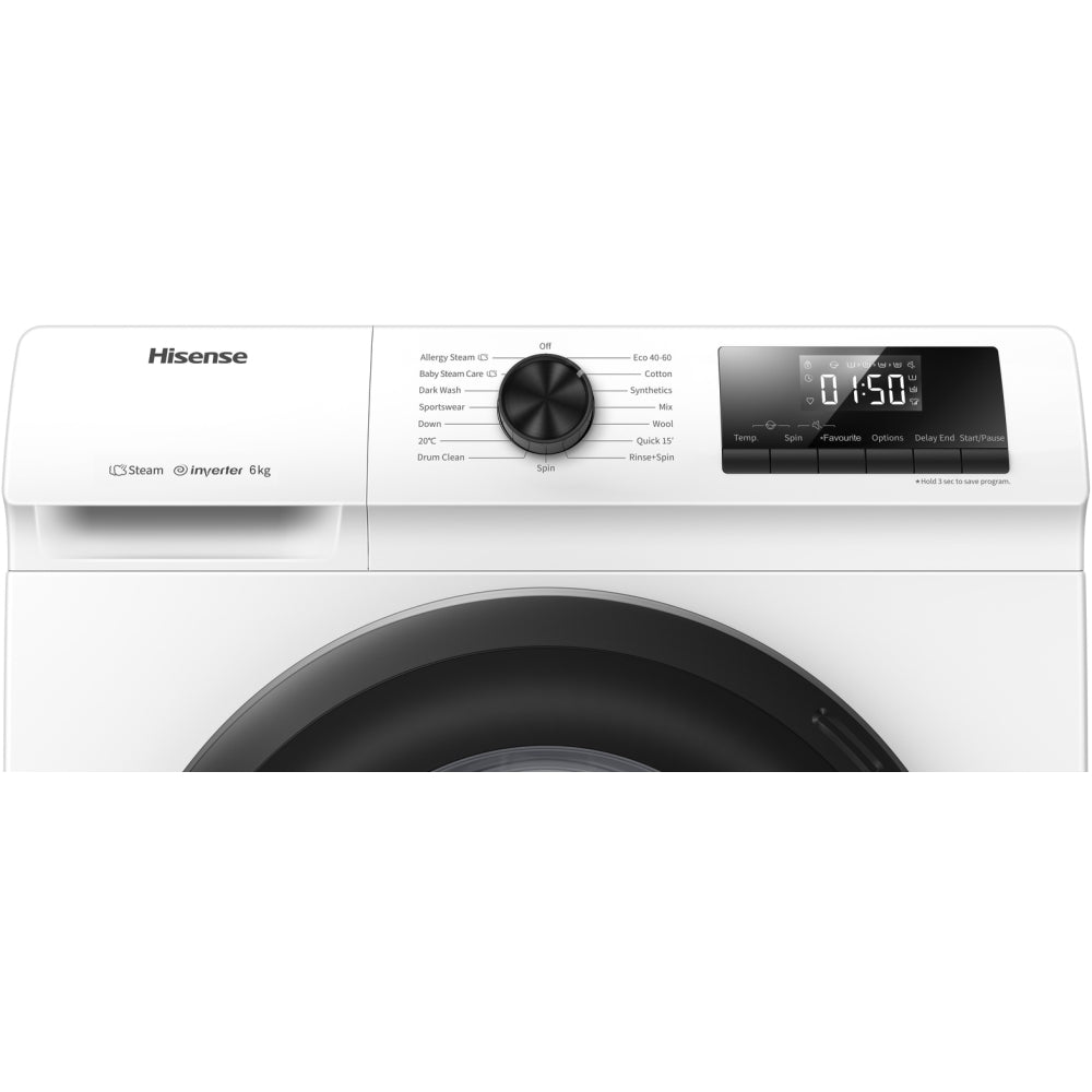 Hisense WFQP7012EVM 7kg 1200 Spin Freestanding Front Load Washing Machine White