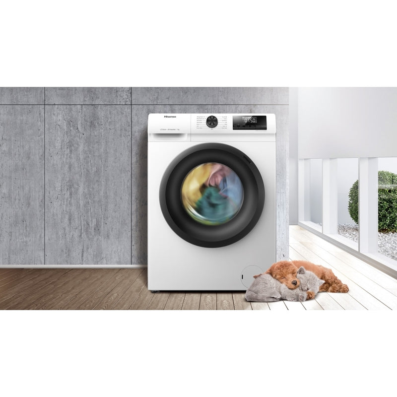 Hisense WFQP7012EVM 7kg 1200 Spin Freestanding Front Load Washing Machine White