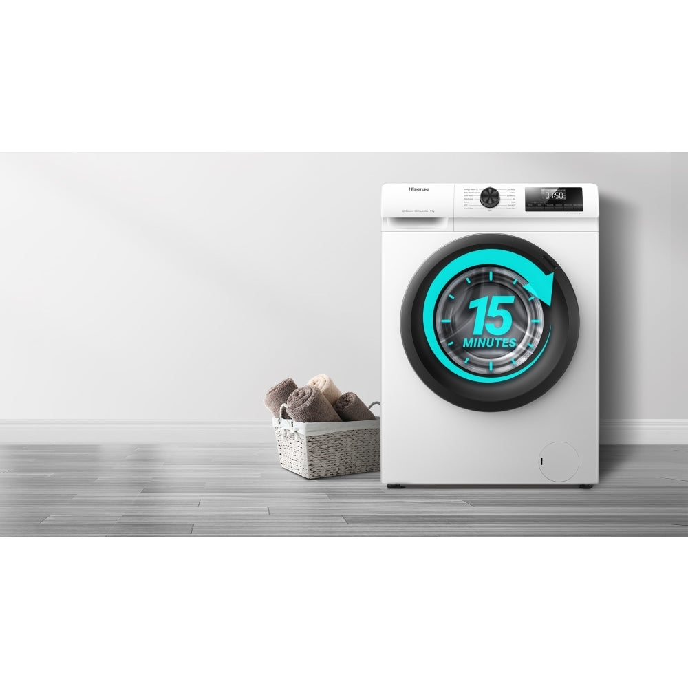 Hisense WFQP7012EVM 7kg 1200 Spin Freestanding Front Load Washing Machine White