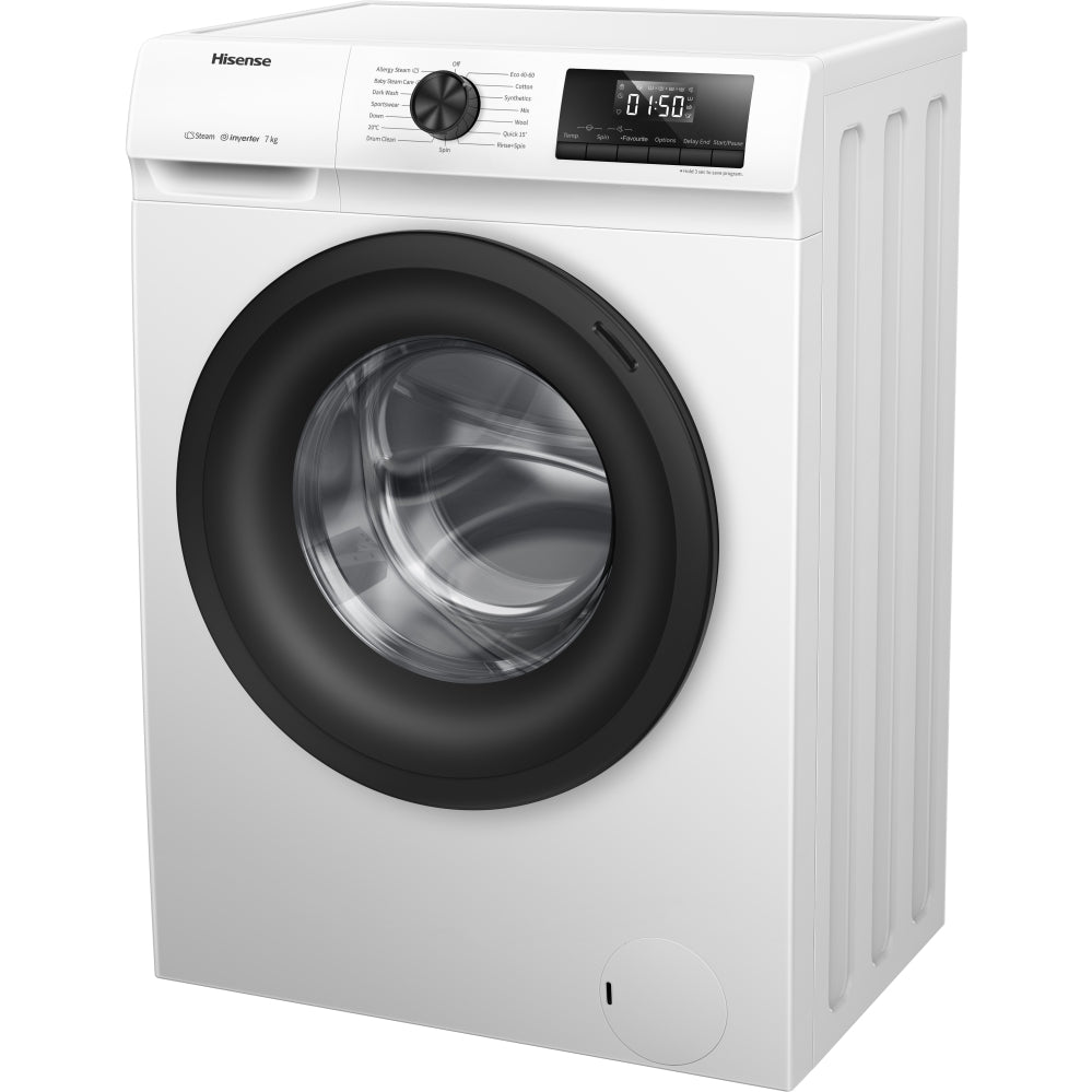 Hisense WFQP7012EVM 7kg 1200 Spin Freestanding Front Load Washing Machine White