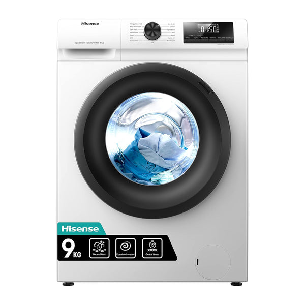 Hisense WFQP9014EVM 9kg 1400 Spin Freestanding Front Load Washing Machine White