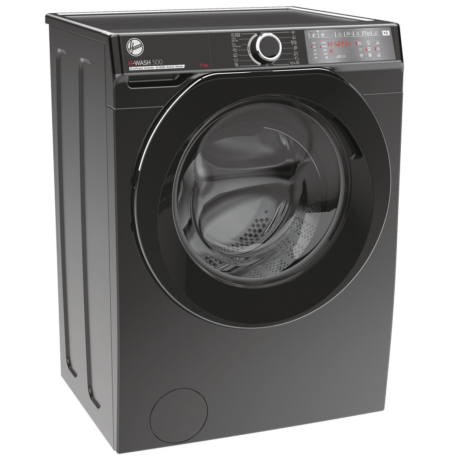 Hoover HWB411AMBCR 11kg 1300 Spin H-WASH 500 Freestanding Front Load Washing Machine Graphite