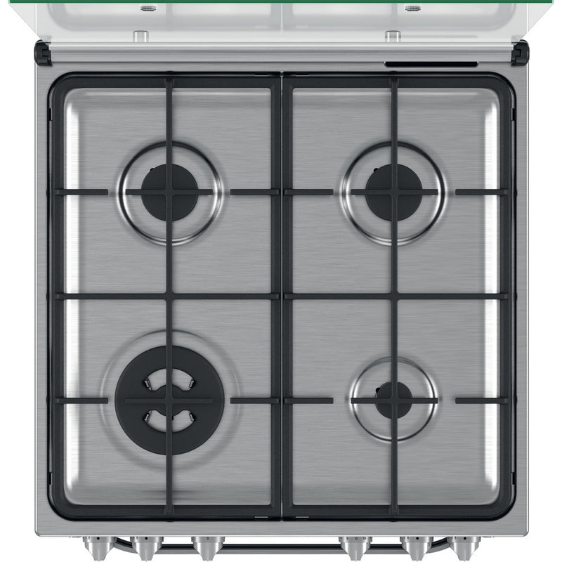 Hotpoint HS67G2PMX 60cm Single Gas Cooker with Gas Hob Inox