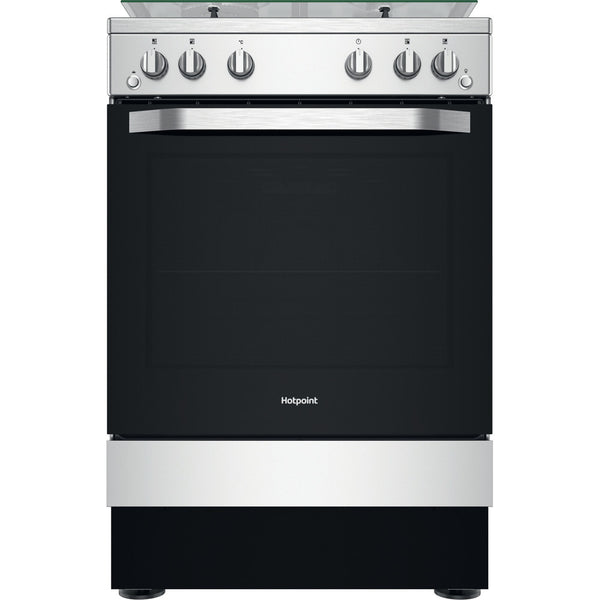 Hotpoint HS67G2PMX 60cm Single Gas Cooker with Gas Hob Inox