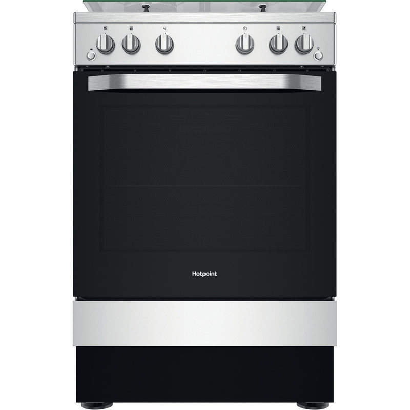 Hotpoint HS67G2PMX 60cm Single Gas Cooker with Gas Hob Inox