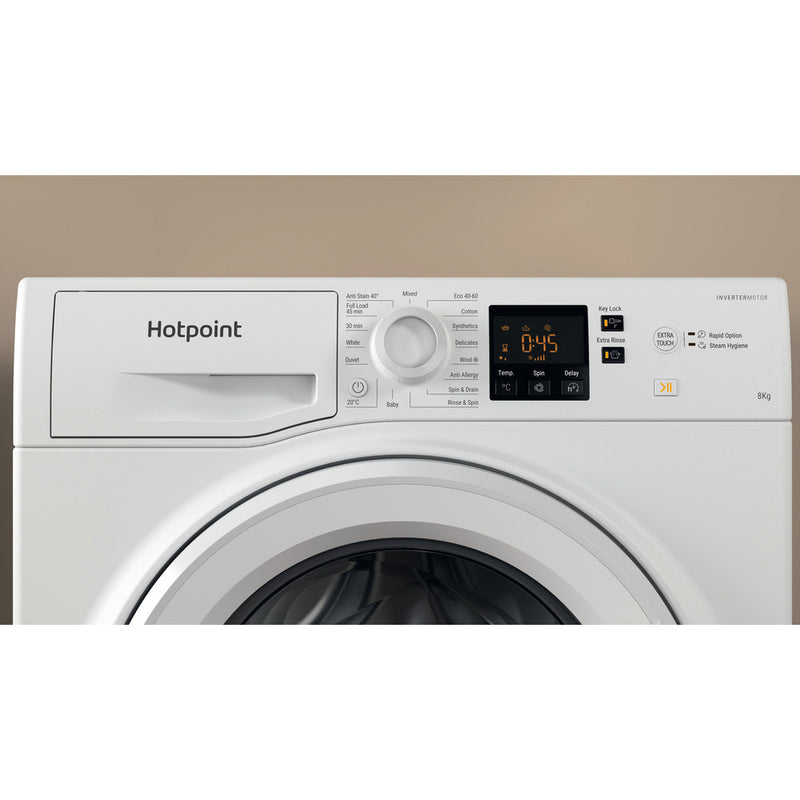 Hotpoint NSWF846WUK 8kg 1400 Spin Washing Machine White