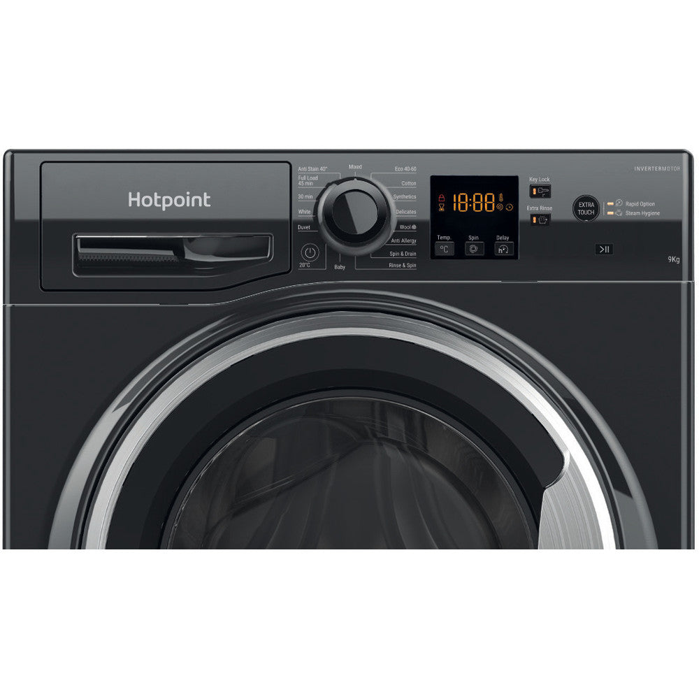 Hotpoint NSWF946BSUK 9Kg 1400 Spin Washing Machine Black