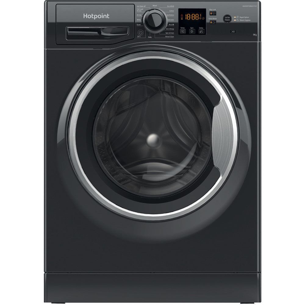 Hotpoint NSWF946BSUK 9Kg 1400 Spin Washing Machine Black