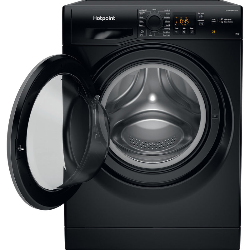 Hotpoint NSWM1046BSUK 10kg 1400 Spin Washing Machine Black