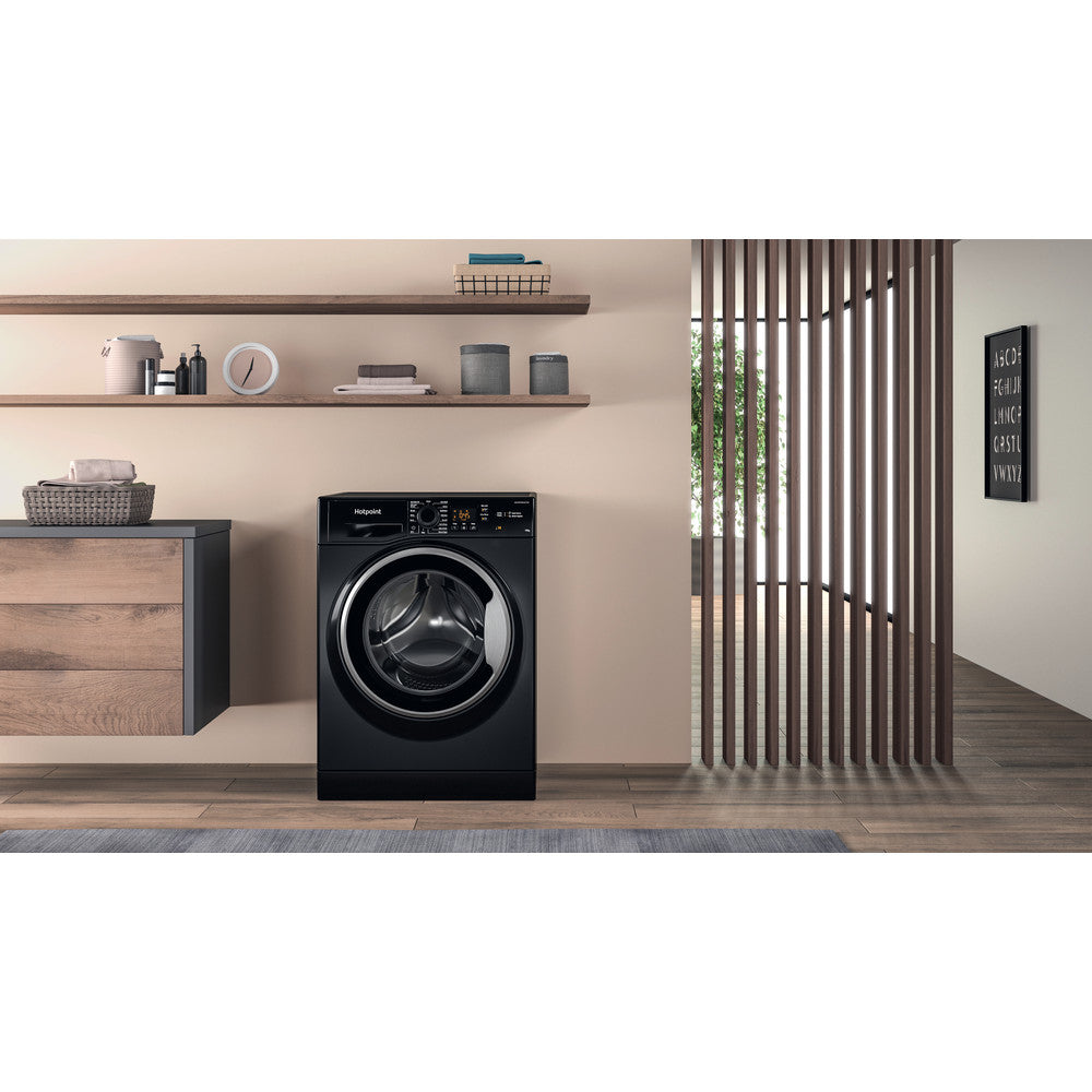 Hotpoint NSWM1046BSUK 10kg 1400 Spin Washing Machine Black